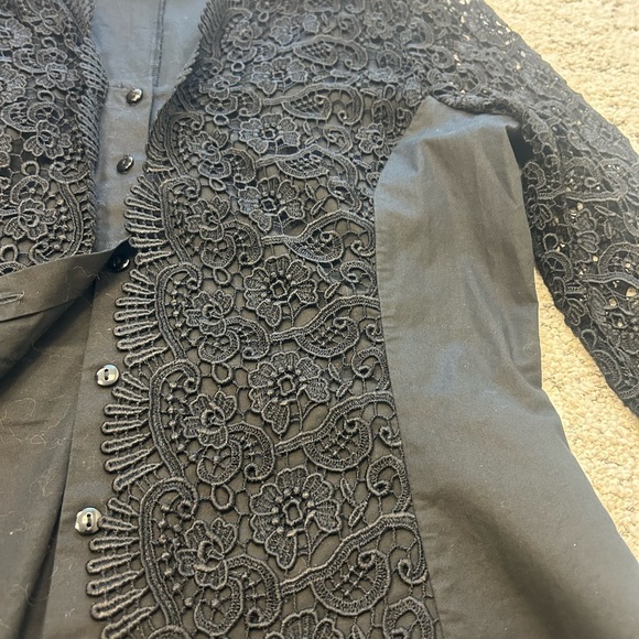 Naracamicie M NWOT Elegant Black Lace Women's blouse - Picture 14 of 15